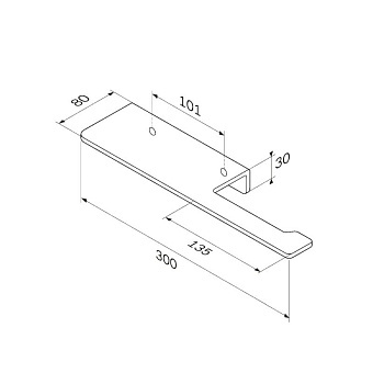 Держатель туалетной бумаги AM-PM Sense L A7454300 серый