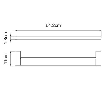 Полотенцедержатель WASSERKRAFT Sauer K-7900 K-7940 золото 64,2см