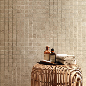 Керамическая мозаика Atlas Concord Италия Lims A3HM Grey Mosaico Tumbled 30х30см 0,9кв.м.