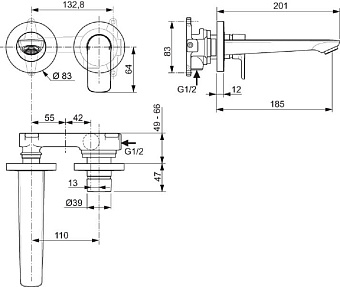Смеситель для раковины IDEAL STANDARD CONNECT AIR A7029AA хром