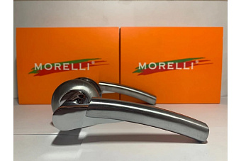 Дверная ручка нажимная MORELLI HALL MH-19 SC/CP матовый хром/хром