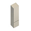 Пенал подвесной KERAMA MARAZZI CUBO CU.165Rh\LIM 30х35х165см Лимо