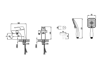 Смеситель для ванны LEMARK Unit LM4515C хром