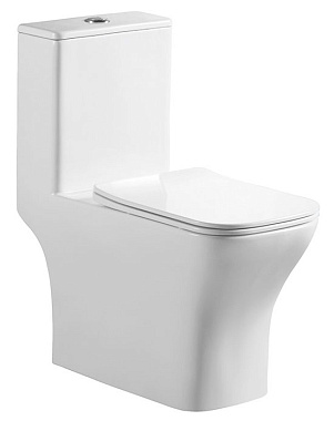 Унитаз напольный Azario Lodi AZ-8617 безободковый с микролифтом