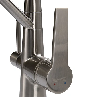 Смеситель для кухни Maxonor MN4460-5 гибкий излив серый