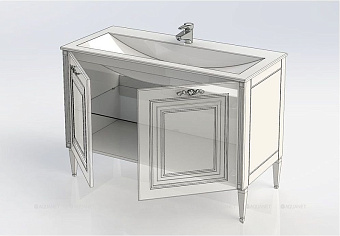 Тумба с раковиной AQUANET Паола 212605 55х120х83,5см