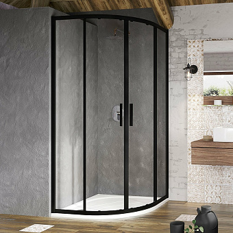 Угловое ограждение RAVAK Blix Slim X3BM40300Z1 195х80см стекло прозрачное