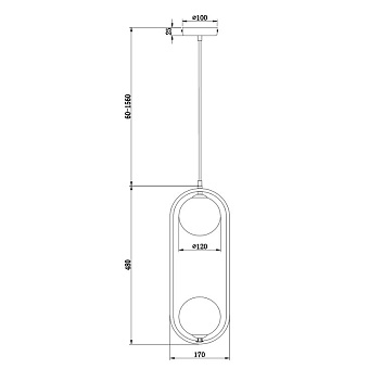Светильник подвесной Maytoni Ring MOD013PL-06BS 25Вт G9