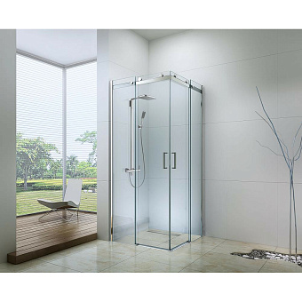 Угловое ограждение BERGES GELIOS 61022 195х90см стекло прозрачное