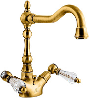 Смеситель для раковины CAPRIGO ADRIA-SWAROVSKI 01-025-oro золото