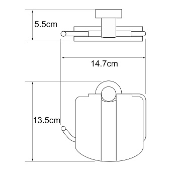 Держатель туалетной бумаги WASSERKRAFT Donau K-9400 K-9425 хром