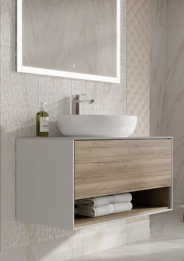 Настенная плитка KERAMA MARAZZI 11195R беж светлый обрезной 30х60см 1,26кв.м. глянцевая