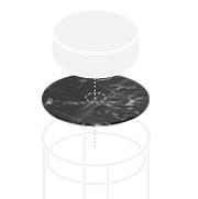 Столешница ArtCeram Vogue TFA011 90 Керамика 44х44см чёрный