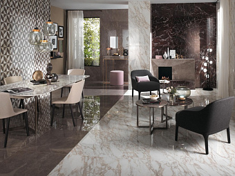 Лаппатированный керамогранит Atlas Concord Италия Marvel Edge AEN9 Royal Calacatta Lappato 60х30см 1,26кв.м.