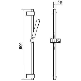 Душевой комплект Cisal Xion DS010620D1 нержавейка