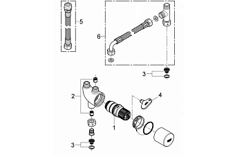 Смеситель для раковины GROHE Grohtherm Micro 34487000 хром