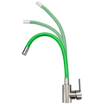 Смеситель для кухни Maxonor MN7180-12 поворотный излив зелёный