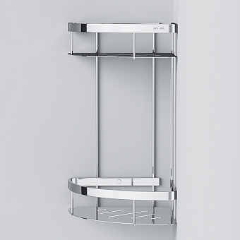 Полка в ванную угловая AM-PM Sense L A7454200 2-ярусная 23х30см хром