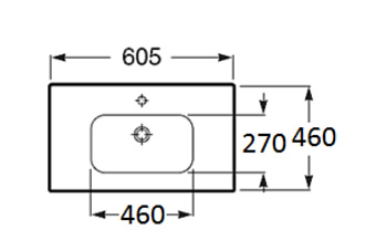 Раковина мебельная ROCA Victoria-N 7.3279.9.E00.0 60,5х46см