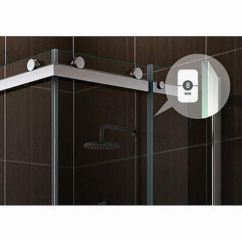 Угловое ограждение BERGES GELIOS 61027 195х100см стекло прозрачное