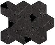 Керамическая мозаика Atlas Concord Италия Boost AN7B Tarmac Mosaico Hex Black 25х28,5см 0,428кв.м.