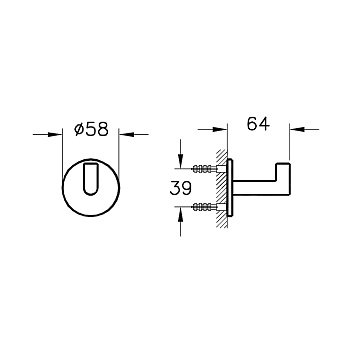 Крючок VITRA Origin A4488436 чёрный