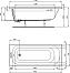 Ванна акриловая IDEAL STANDARD SIMPLICITY W004401 170х75см встраиваемая