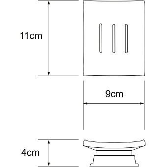 Мыльница WASSERKRAFT Amper K-5429BLACK чёрный