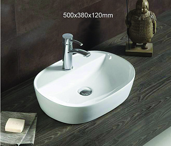 Раковина накладная Azario Pate AZ-2202 SP 50х38см
