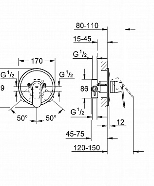 Смеситель для душа GROHE Eurosmart Cosmopolitan 32880000 хром