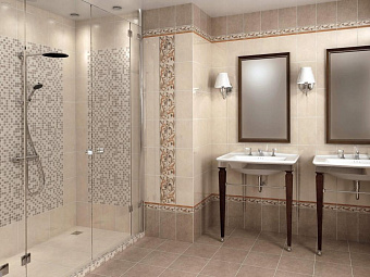 Вставка KERAMA MARAZZI Вилла Флоридиана AD\A242\SG9179 Бежевый/Коричневый 7,2х7,2см 0,187кв.м.