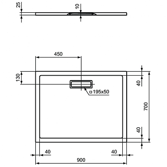 Душевой поддон IDEAL STANDARD ULTRAFLAT NEW T4474V3 70х90см