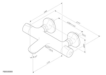 Смеситель для ванны AM-PM Like F8050000 хром