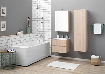 Шкаф зеркальный AQUANET Алвита 183994 17х60х85см с подсветкой