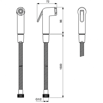Гигиенический душ IDEAL STANDARD NO SUITE DEFINED BC180AA chrome