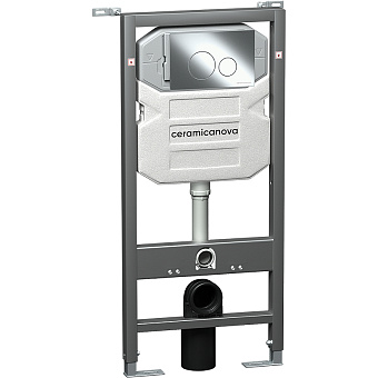 Комплект для установки подвесного унитаза Ceramica Nova Envision/ Round CN1001CH с панелью смыва