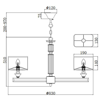 Люстра подвесная Maytoni Ontario MOD020PL-08CH 320Вт 8 лампочек E14