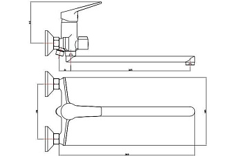 Смеситель для ванны ESKO RABAT RA 31 хром