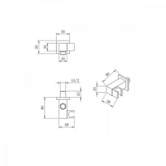 Душевая система BERGES NARDIS 2S BLACK 71002 чёрный матовый