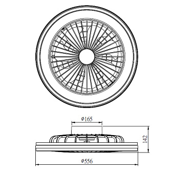 Люстра-вентилятор Mantra GAMER 7862 60Вт LED