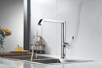 Смеситель для кухни Maxonor PL4084 фиксированный излив хром
