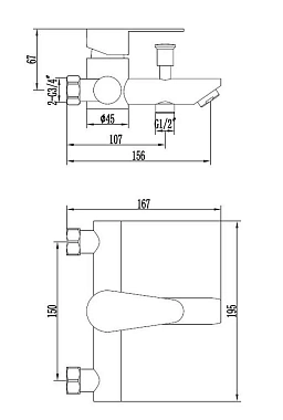 Смеситель для ванны ESKO ORLANDO OL 54 матовый никель
