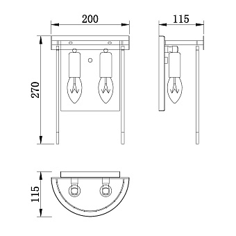 Бра Stilfort Frostyle 2155/11/02W 80Вт E14