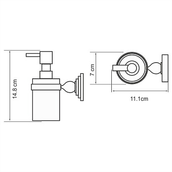 Дозатор WASSERKRAFT Diemel K-2200 K-2299 хром