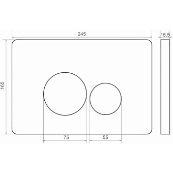 Панель смыва SOLE Sole УТ000074110 хром