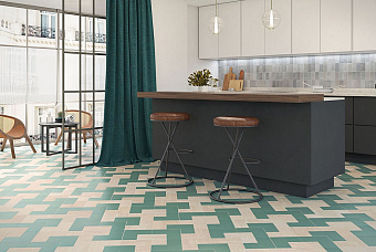 Матовый керамогранит WOW Elle Floor 121192 Green 18,5х18,5см 0,363кв.м.