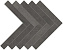 Керамическая мозаика Atlas Concord Италия Dwell A1DF Smoke Herringbone 36,2х41см 0,596кв.м.