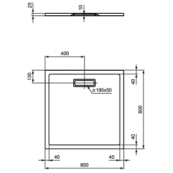 Душевой поддон IDEAL STANDARD ULTRAFLAT NEW T446601 80х80см