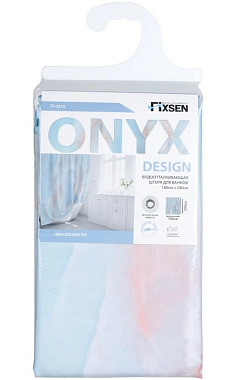 Шторка для ванной FIXSEN Onyx FX-2516 200х180см голубой