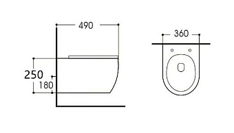 Унитаз подвесной AQUANET Smart LX-1106 безободковый без микролифта